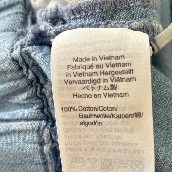 Madewell Women's Elastic Waist Denim Jean Shorts Size Small 100% Cotton Pockets - Picture 4 of 10